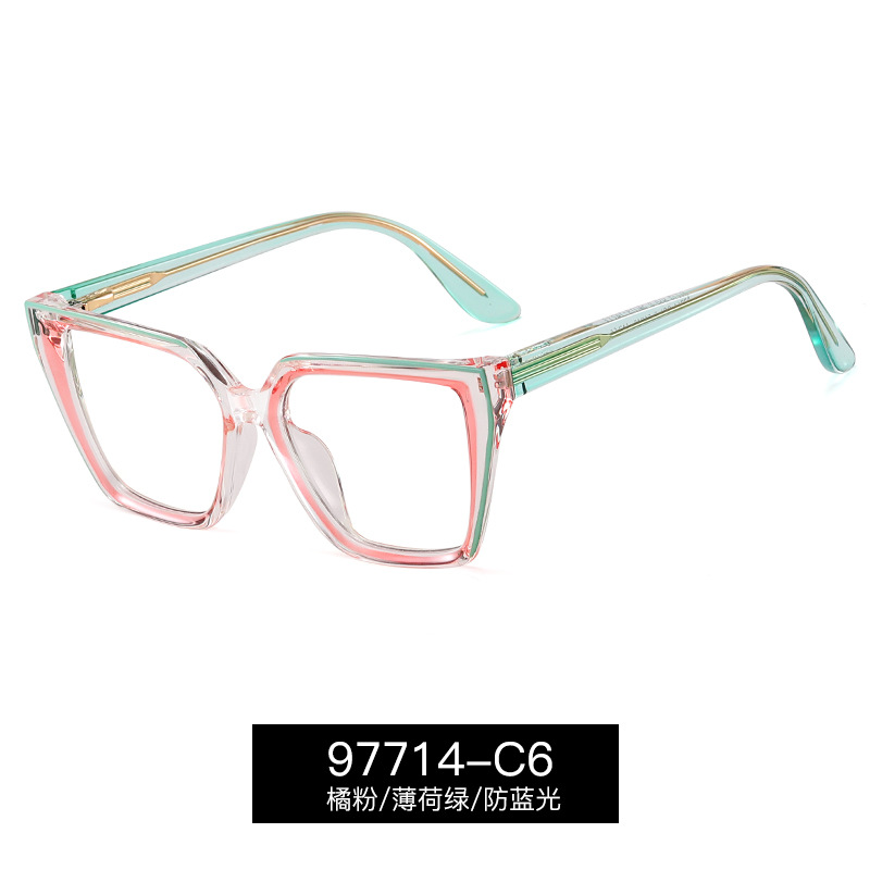 97714 de moda europea y americana de moda gafas de Marco gradiente de gama alta gafas de marco plano miopía anti-Luz Azul protección de los ojos gafas de mujer