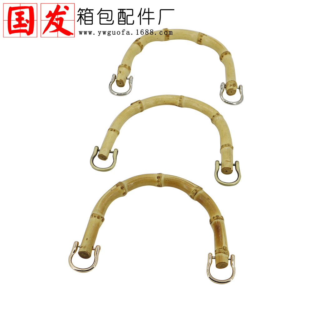 15.5cm bambú brazalete de mano de color primario portátil de color ligero de bambú real portador de mano [agujero izquierdo y derecho] con botón