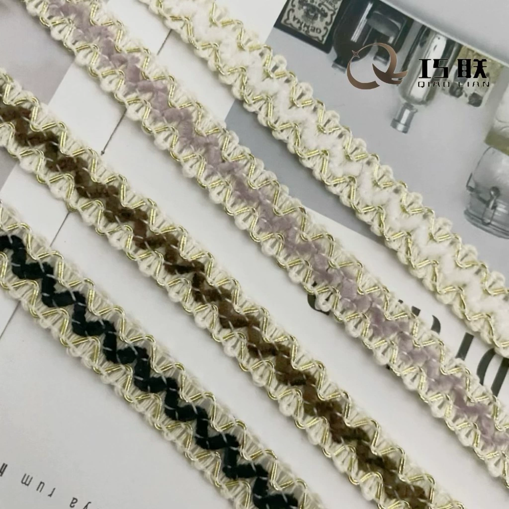 Фабрично готовые маленькие ароматные золотые волнистые кружево DIY подшивка одежды украшения для обуви и головных уборов