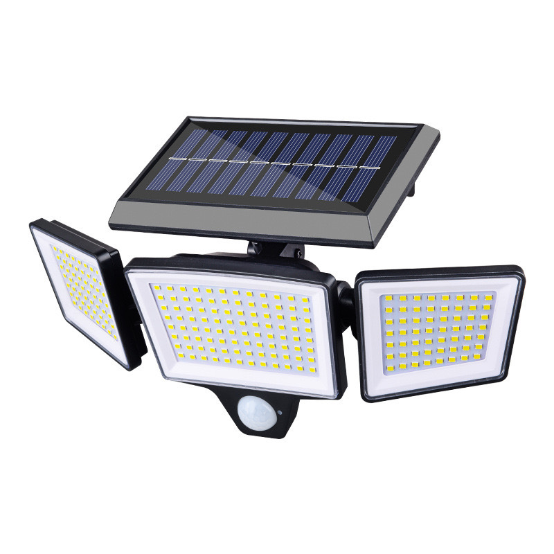 La nueva lámpara de pared solar transfronteriza puede girar al aire libre a prueba de agua farola nocturna sensor del cuerpo humano iluminación de la carretera lámpara de jardín