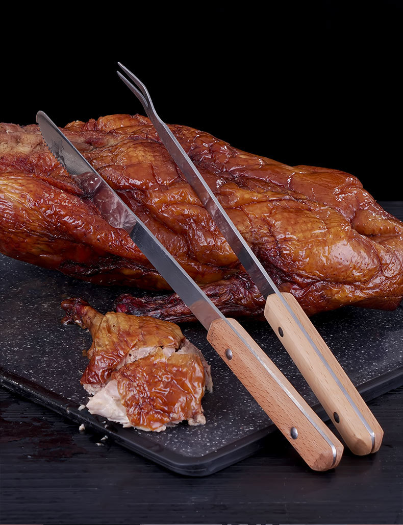 Tibetan Stainless Steel Lamb Knife and Fork Set 9