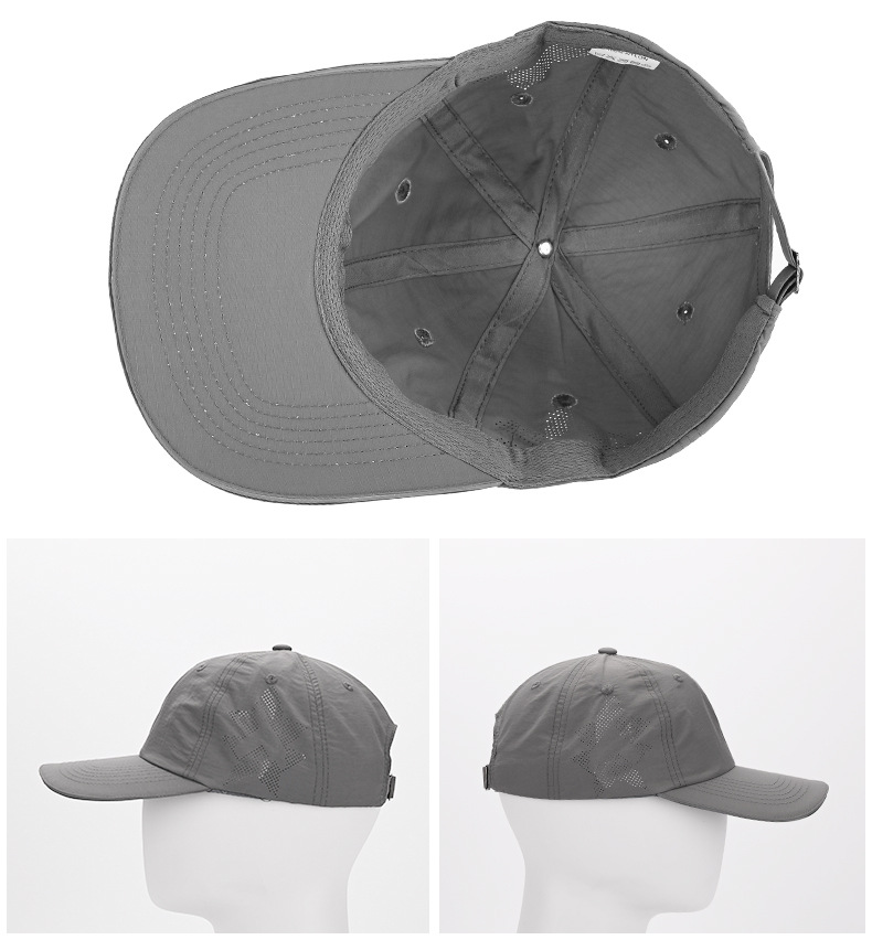 【Factory Direct Supply】Cross-border Solid Color Duck Bill Cap Laser Perforated Sun Visor UV Protection Quick-dry Baseball Cap Customization