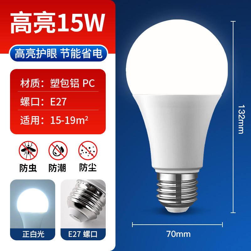 Bombilla led, ahorro de energía E27, bombilla de tornillo, ahorro de energía para el hogar, bombilla súper brillante, bombilla de alta potencia, fábrica de bombillas LED al por mayor