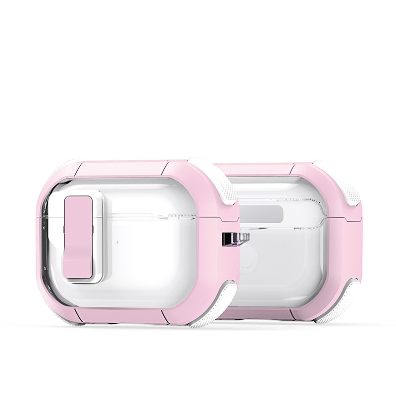 AirpodsPro Bluetooth ヘッドセット保護ケース、AirPods4 半透明ポータブルヘッドセットケース、クロスボーダーに適しています。|undefined