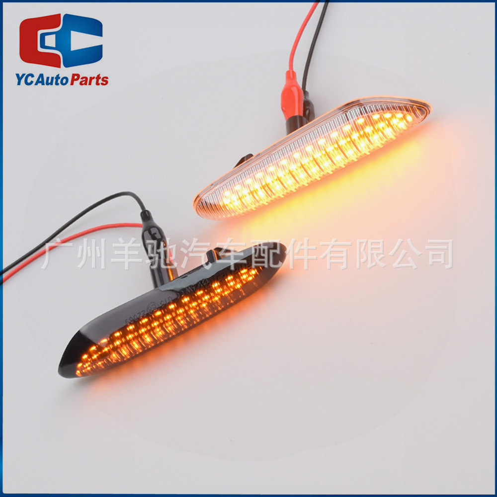 Aplicable a BMW E46 E90 E60 E88 X1 X3 flujo LED luz de dirección lateral luz lateral lámpara de hoja