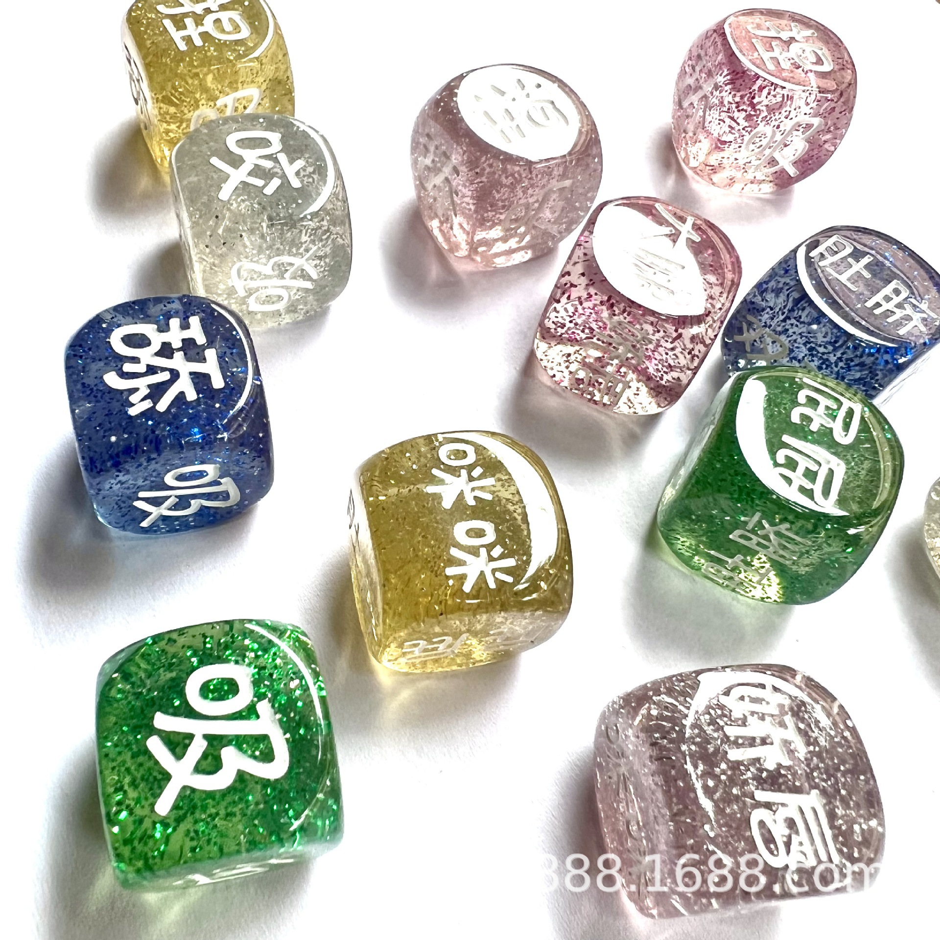 Flirting Dice Game Hot Selling Colorful Acrylic Dice Set Sex Games Sex Props Wedding Props 3