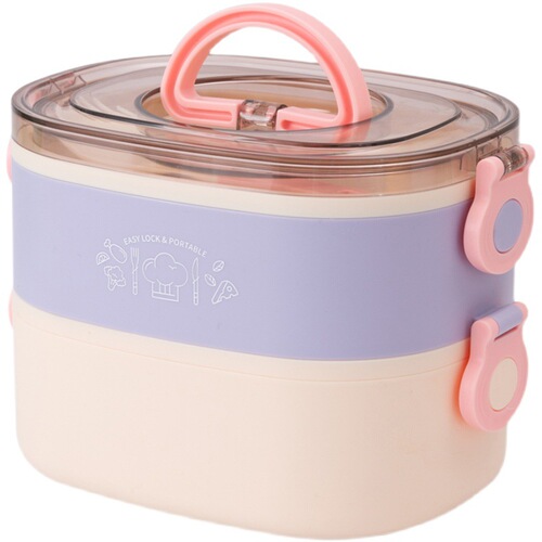 Separate lunch box high quality insulation student plastic lunch box microwave heating portable lunch box for office workers 