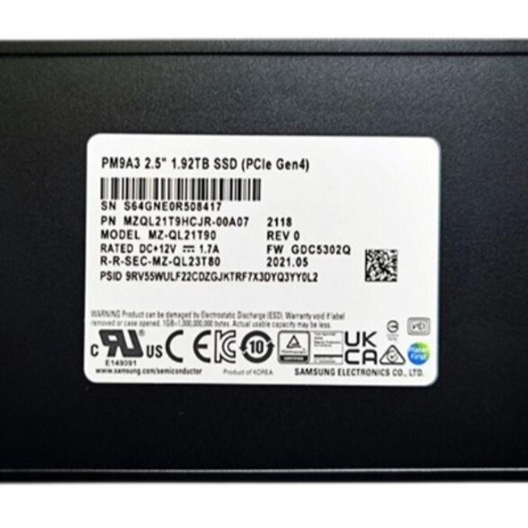 Suitable for Samsung Pm883 2.5 960g Mz7Lh960Hajr-00005 Sata Interface Solid State Drive