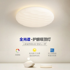 Creamy Wind Master Bedroom Lighting, Room Light, 2024 LED Full Spectrum Eye Protection Flush Mount, Modern Minimalist