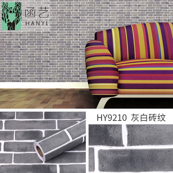 9210 gray and white brick pattern-0.45*10 meters