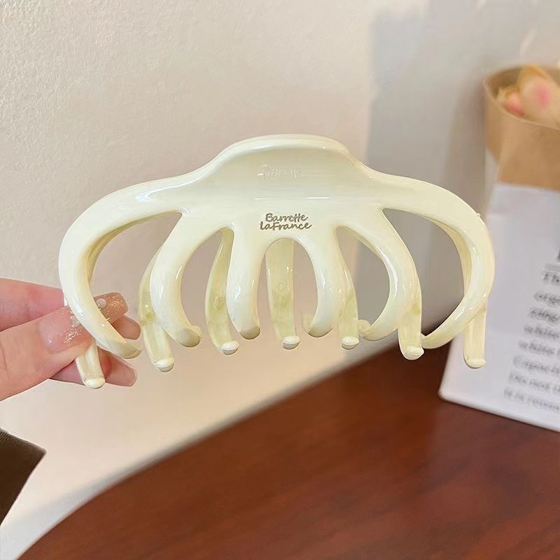 Chrysanthemum clip gold label white [13cm]