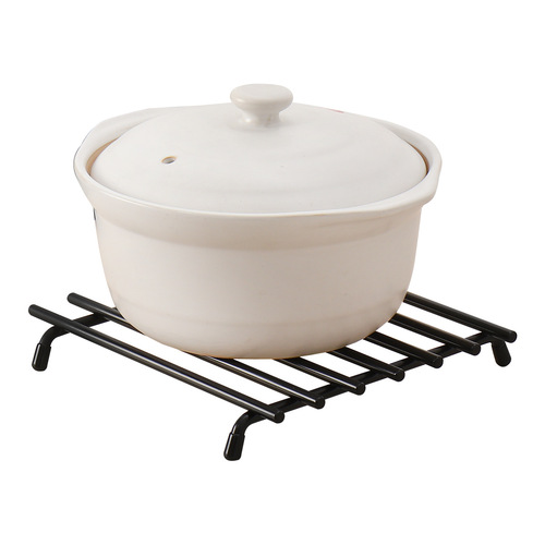 Kitchen countertop pot holder iron square dining table anti-slip anti-scald pot mat cooking pad metal heat insulating pad
