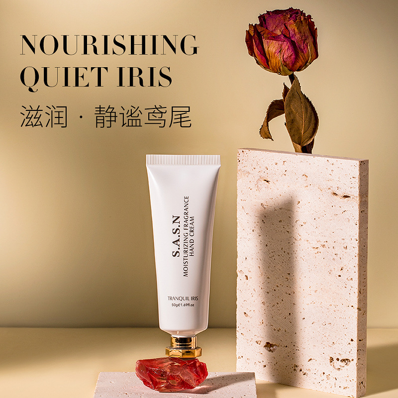 SASN GARDENIA 화이트 티 벚꽃 아이리스 향수 핸드 크림 보습 손 거친 죽은 피부 바브 50G