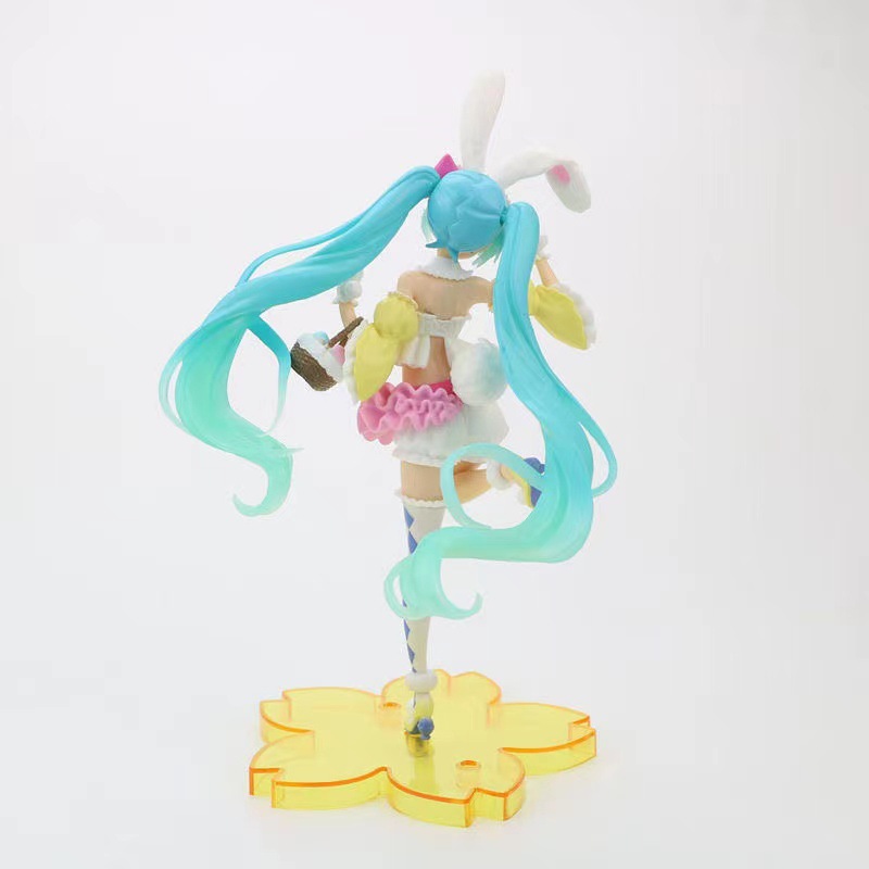 Hatsune conejito hecho a mano anime bidimensional Junior Girl hecho a mano Orejas de conejo Hatsune modelo de escritorio decoración de la Caja