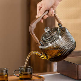 MJ43兴梵全玻璃煮茶壶喷淋式蒸汽围炉煮茶器煮茶炉电陶炉蒸煮两用