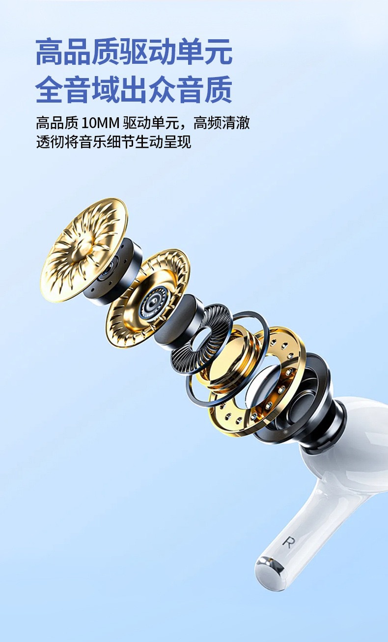 2026 Wireless Bluetooth Earbuds Huaqiangbei In-Ear Smart Color Touch Screen A9Pro Noise Cancelling Earphones Ultra Long Battery Life