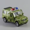 Green police car