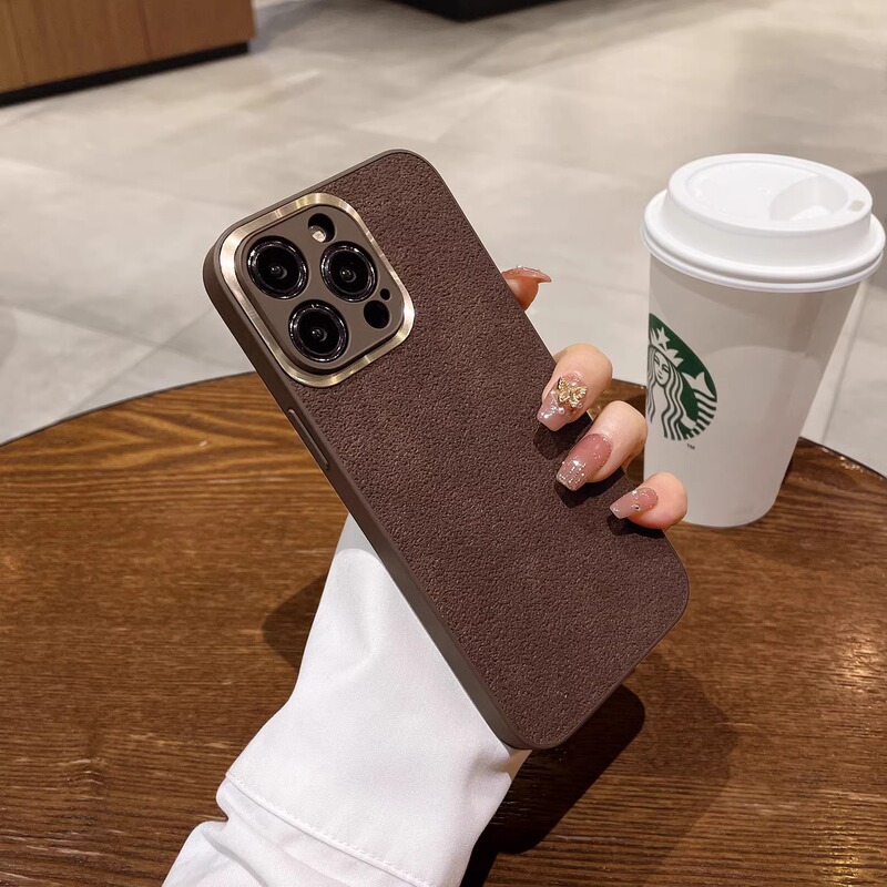 Suitable for Apple 18Promax Mobile Phone Case, Metal Ring, Brown Moon Pit Pattern, Iphone17 Leather Pattern Full-Cover Protective Case Suitable for Apple 18Promax Mobile Phone Case, Metal Ring, Brown Moon Pit Pattern, Iphone17 Leather Pattern Full-Cover Protective Case