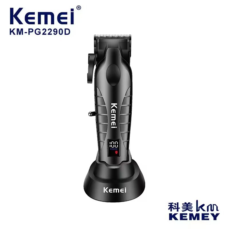 Kemei cortador de pelo eléctrico profesional de cabeza de aceite, cortador de pelo eléctrico especial, cortador de pelo eléctrico de pantalla digital