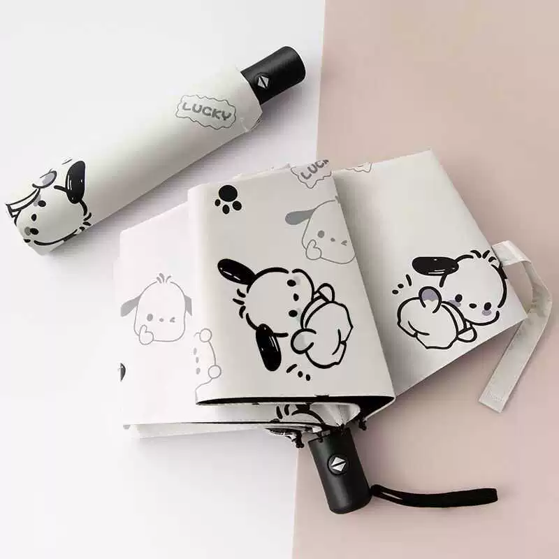 Полностью автоматический зонт Pacha Dog для женщин, от дождя или солнца, складной солнцезащитный козырек, защита от солнца, солнцезащитный зонт с защитой от ультрафиолета для студентов