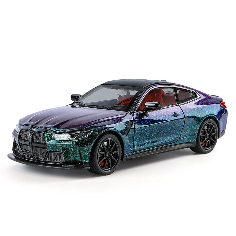 Cross-Border Foreign Trade Jinche 24322 Boxed M4 Alloy 1/24 Scale Realistic Children's Sound and Light Pull-Back Car Model Toy