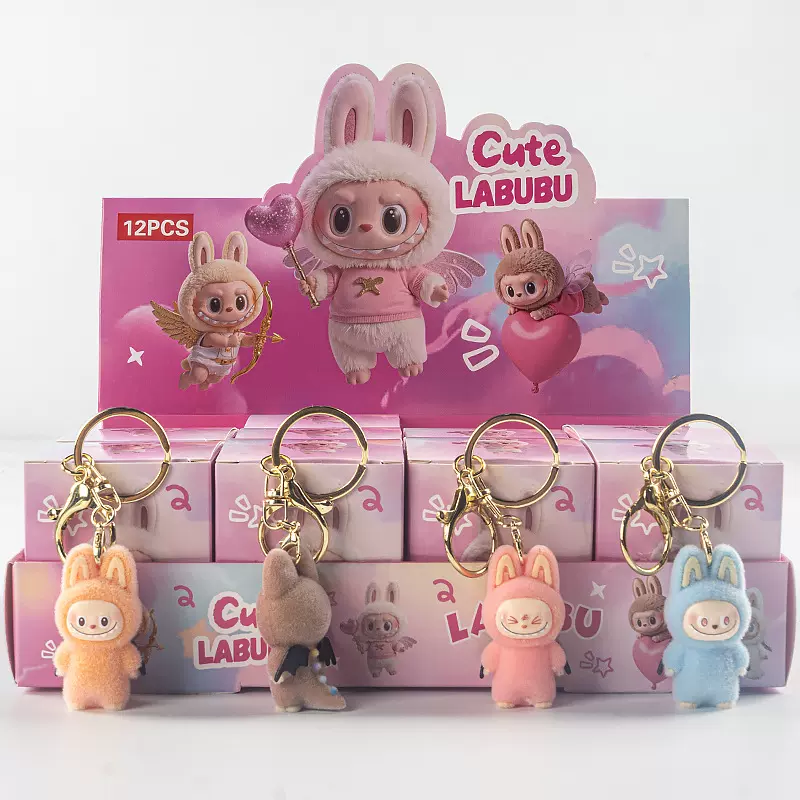 跨境爆款拉手办钥匙扣布布潮玩公仔摆件玩偶儿童玩具盲袋盲盒批发