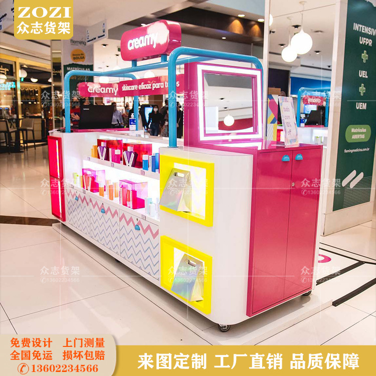 香水护肤移动展示车柜化妆品成列商场中庭店面美食杂货店货车设计