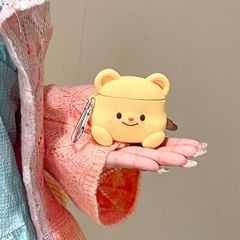 可愛黃色小熊適用AirPods Pro保護殼1/2代蘋果藍牙耳機套AirPods3