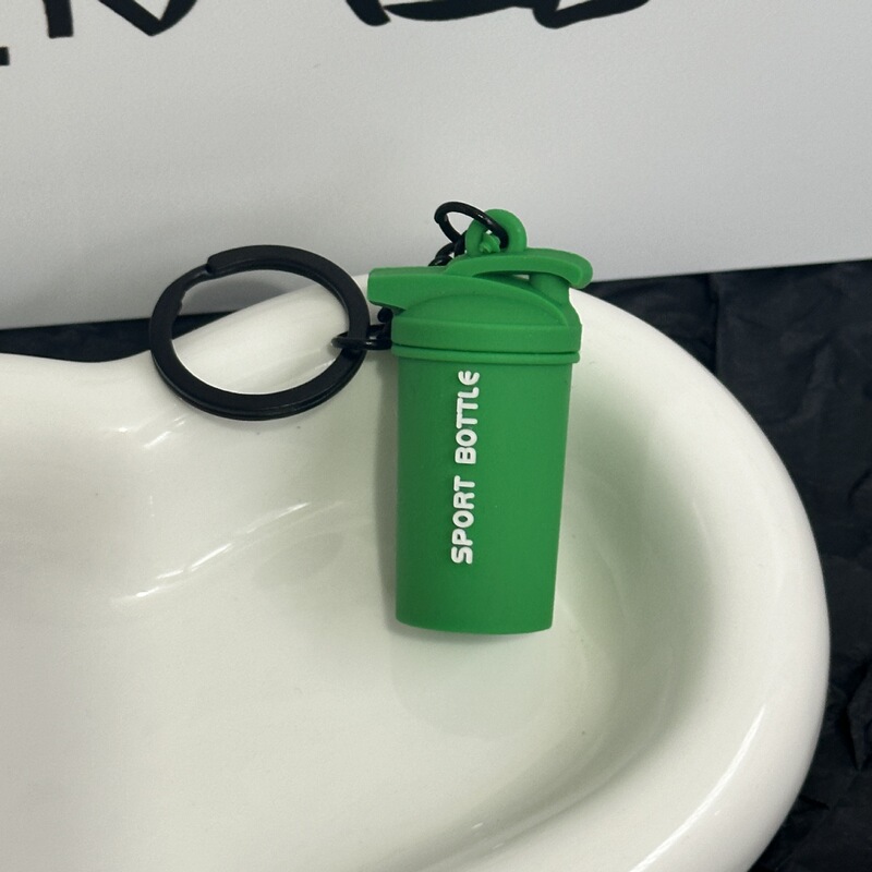 トレンドフィットネスシリーズのキーホルダー部品ミニバーベルのコップのペンダント|undefined