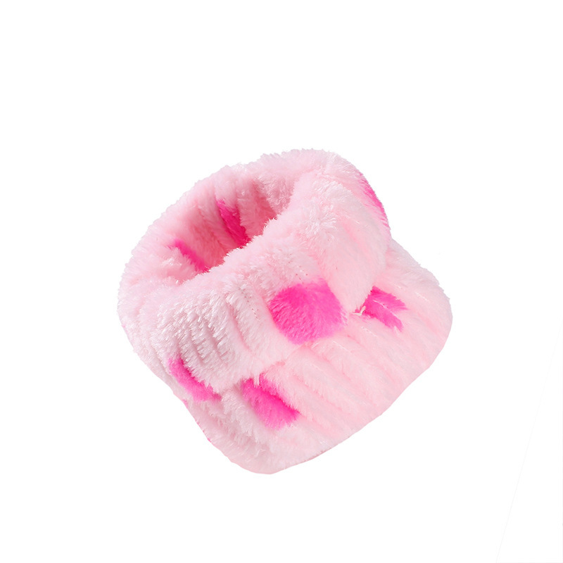 Arco banda de pelo al por mayor de las niñas de color sólido todo partido de maquillaje absorbente de sudor-limpieza lavado de cara correa de muñeca de franela banda de pelo