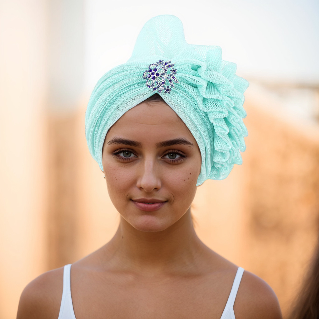 Muslim hat Layered fashion accessory African hat multicolor_voghion.com