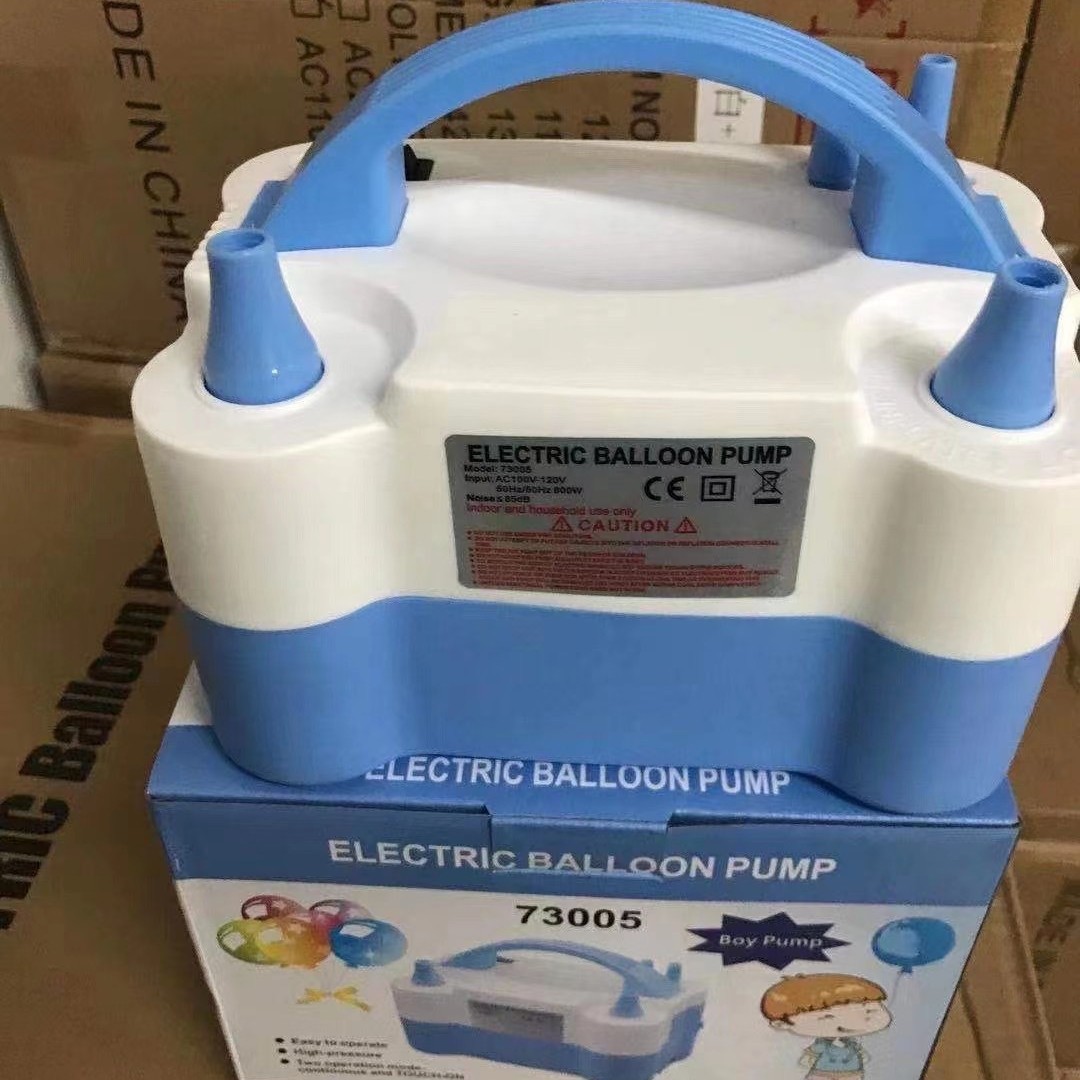 Bomba de aire eléctrica 73005, bomba de aire de doble orificio, herramienta de inflado de globos para fiestas de cumpleaños y bodas, bomba de globos al por mayor