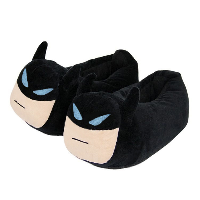 DC character cartoon Batman plush slippers winter men's warm cotton slippers indoor home cotton shoes couple