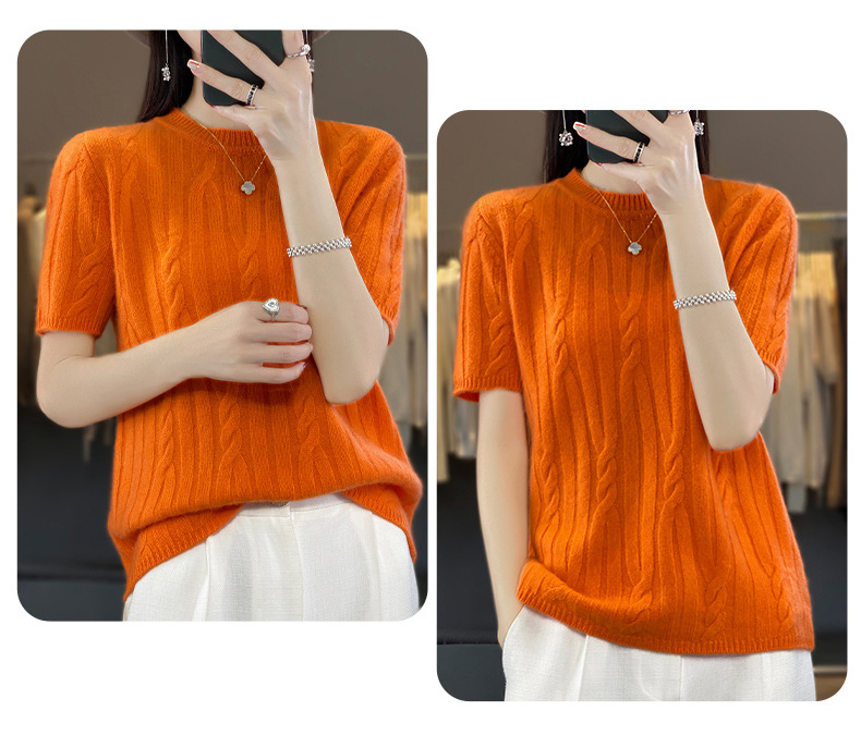 E0028 1910K ÁO LEN NỮ QINTDCA ÁO LEN DÁNG ÔM BODY GỢI CẢM SEXY NGẮN TAY MÙA XUÂN THU ĐÔNG THỜI TRANG NỮ G05 SẢN PHẨM MỚI