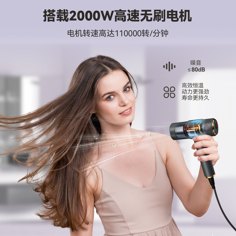 国境を越えた新しい高速ヘアドライヤー、ハイパワー画面表示ヘアドライヤー、卸売家庭用マイナスイオンヘアドライヤー、髪を傷めないヘアドライヤー|undefined