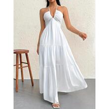 J 48741 Women's summer halter dress Ůʿ�ļ��Ҳ�����ȹ