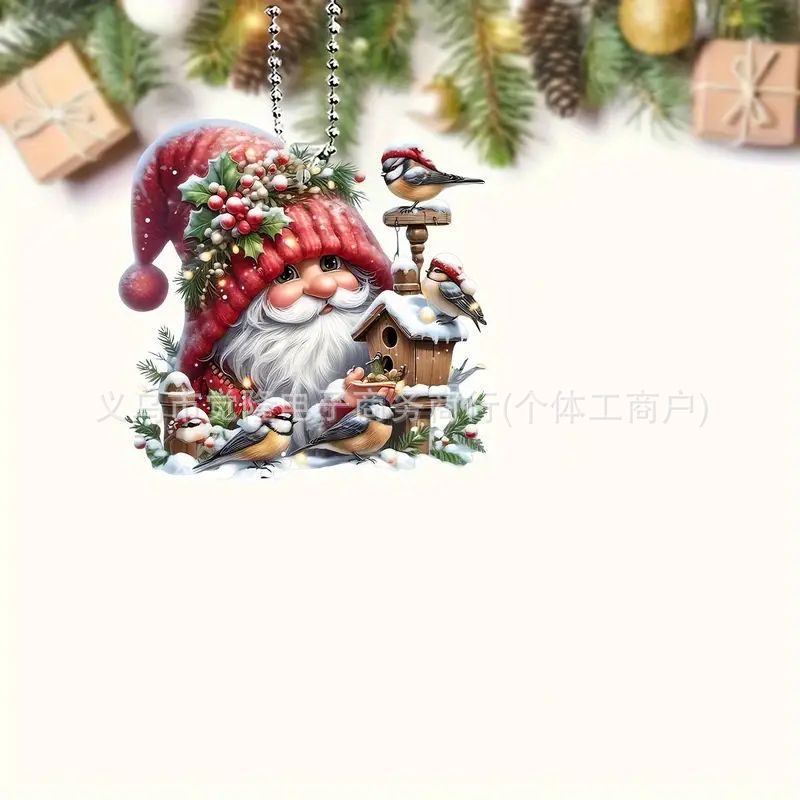 2D Navidad encantador regalo de Navidad colgante de vacaciones acrílico plano transfronterizo nuevo interior decoración image 6
