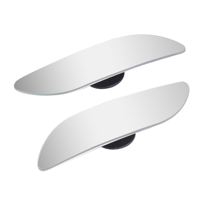 Qìchē Car Rearview Mirror Frameless HD 360 Degree Adjustable Wide Angle (Large field of view rear view auxiliary mirror) - 076-long-curved-mirror