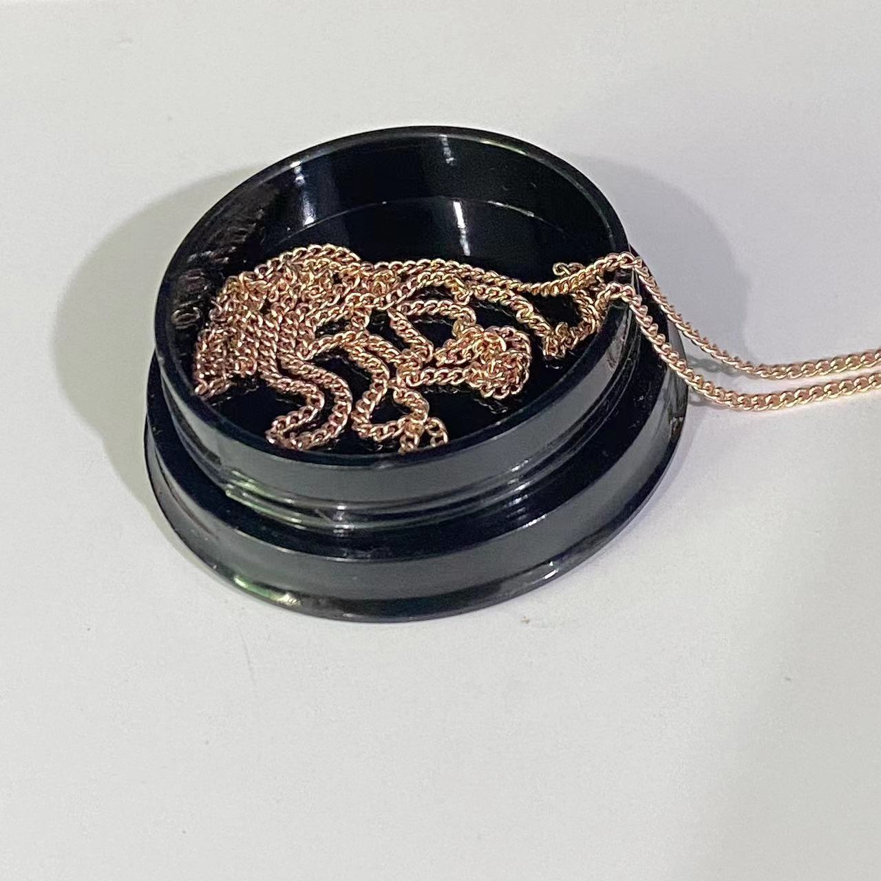 1mm [로즈 골드] 플랫 체인 [1m] 원형 상자