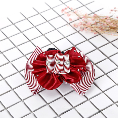 New fashionable L-style professional hair net nurse bow tie hair net for bank nurses hotel staff hair clip