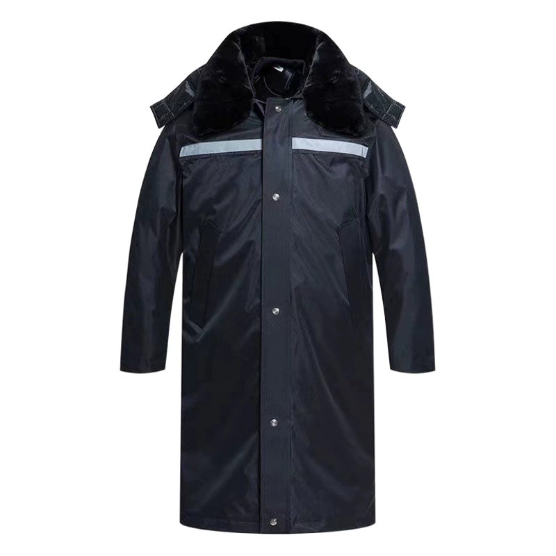 Зимнее защитное пальто Утолщенное длинное хлопковое пальто Теплое пальто в стиле милитари Дежурная непромокаемая куртка с хлопковой подкладкой Холодостойкая Рабочая одежда