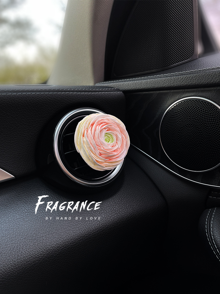 Car aromatherapy perfume wholesale Buttercup peony car air conditioning outlet decoration car expansion stone ornaments women