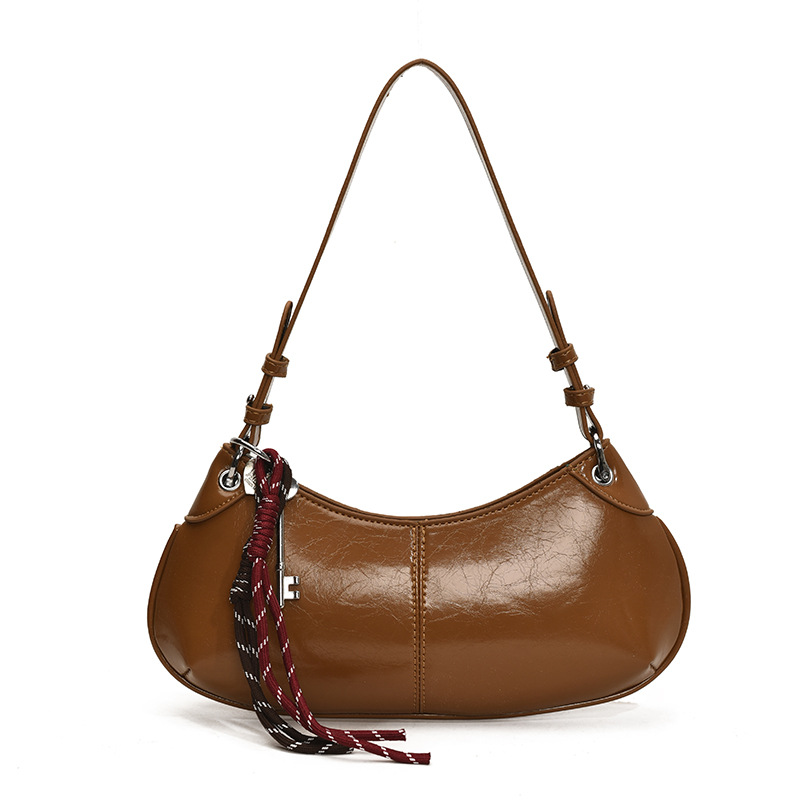 Bolso de axila retro estilo Hong Kong 2025 verano nuevo bolso femenino bolso de textura de alta gama transmisión en vivo del mismo bolso de hombro marea