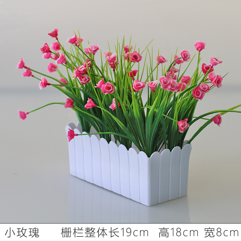 Flor artificial jardín de flores de plástico traje de valla de flores artificiales decoración de la ventana interior y exterior decoración floral decoración de la Mesa maceta flor