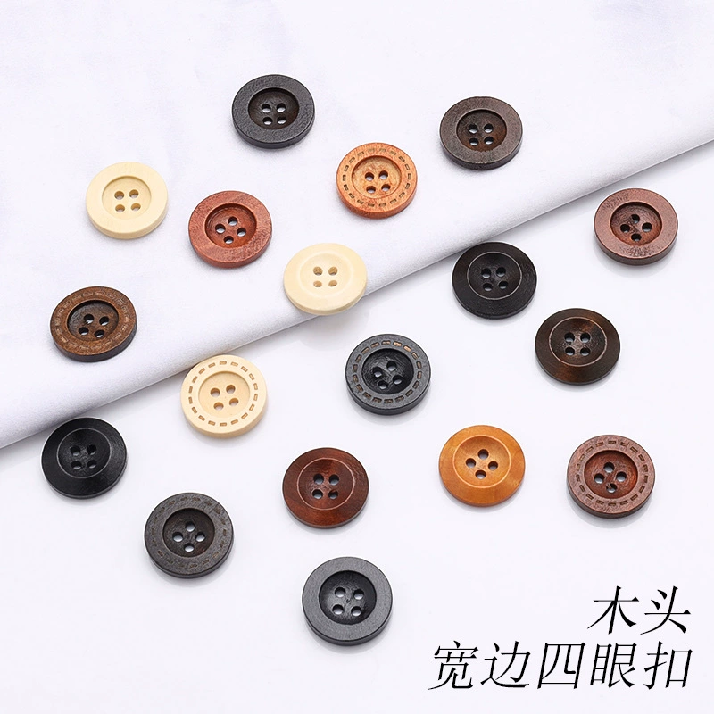 Оптовая продажа натуральная деревянная пряжка с широким краем с тонким краем