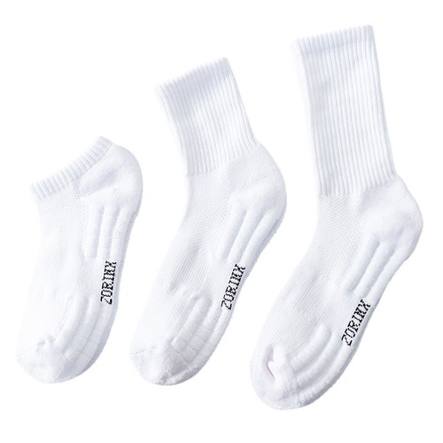 Basketball socks men's mid-calf socks towel bottom sweat-absorbent breathable high-calf sports socks men's short-tube thickened high-top elite socks