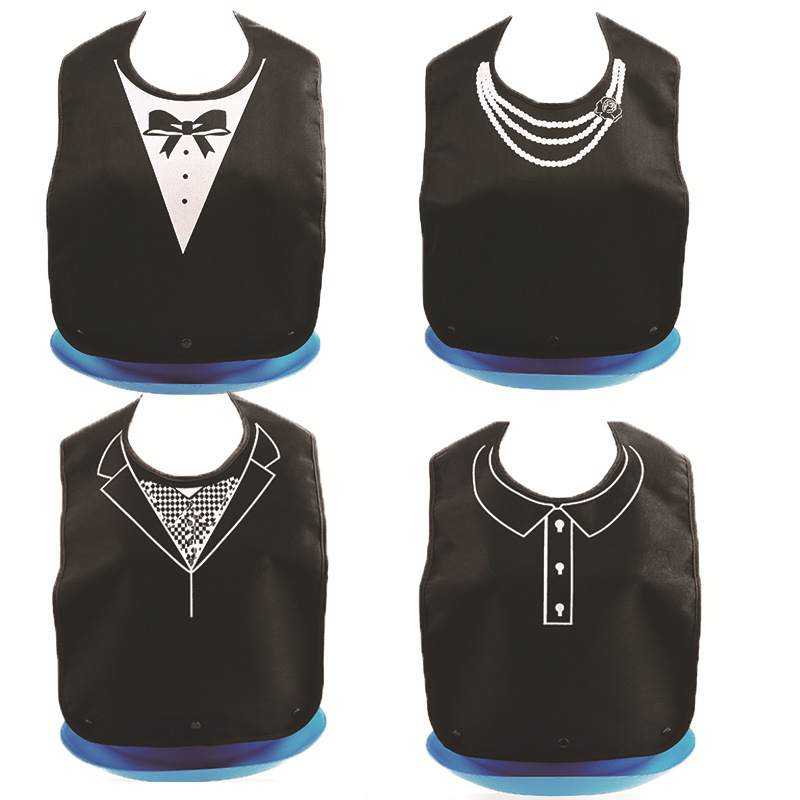 El babero transfronterizo impermeable a prueba de fugas babero adulto resistente a las manchas babero impreso para los ancianos en stock al por mayor