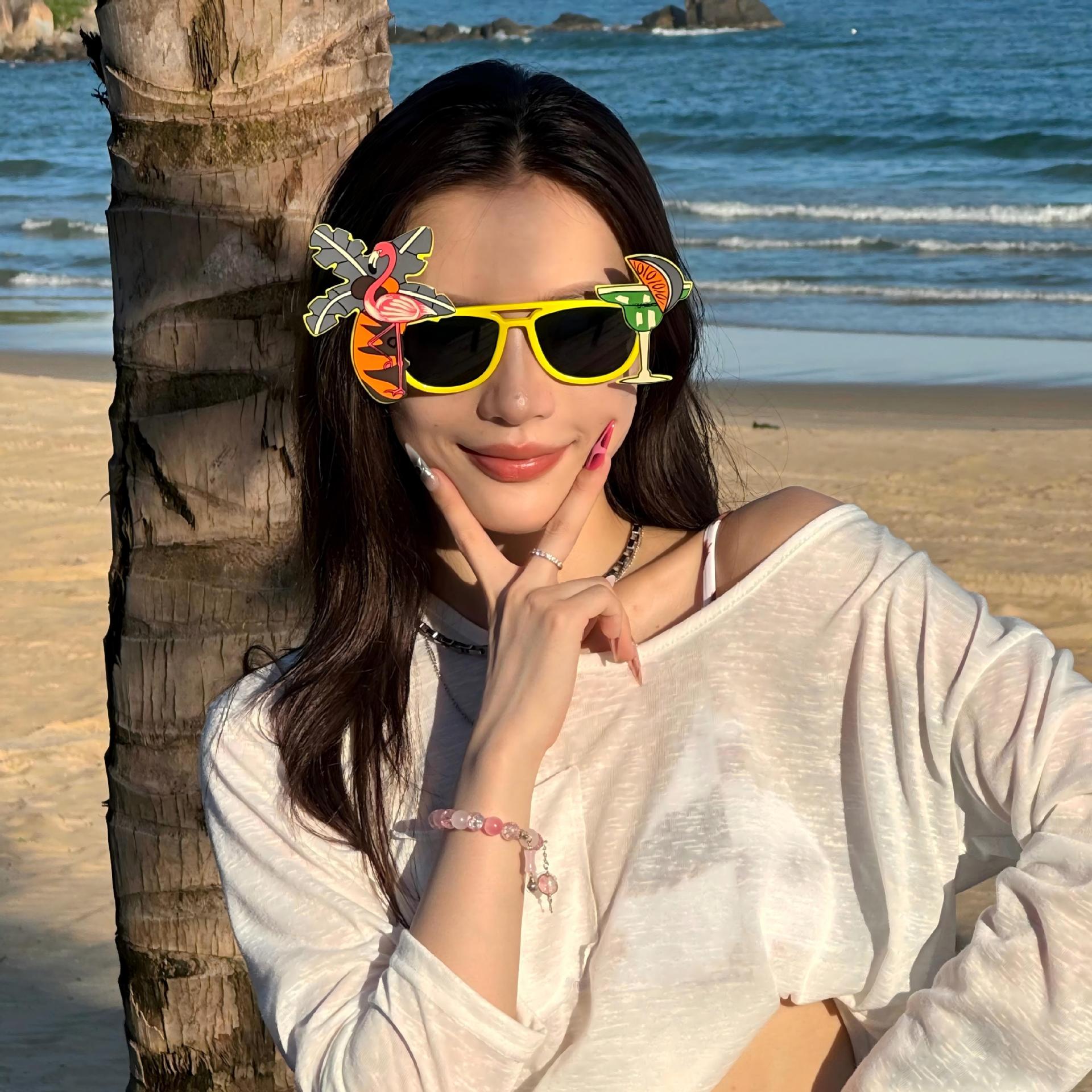Gafas de Sol de Fiesta Hawaiana con Diseño de Flamenco ABS Decorativo para Playa image 22