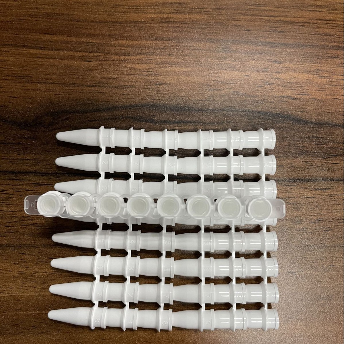 virya 0.1ml八连排管盖 3310123 孔型平盖透明管