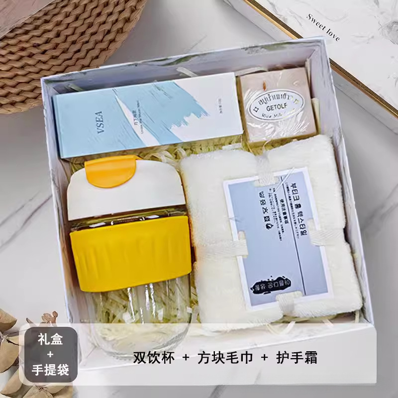 Conjunto de souvenirs de negocios Regalo de año nuevo Regalo de apertura para empleados Cumpleaños del cliente Caja de tazas de aislamiento práctico de negocios